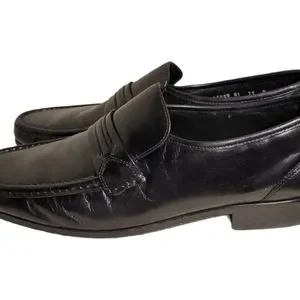 Vintage Florsheim Men\'s Leather Loafers, 11 D 17089 Black Slip Ons s-l400.jpg main image 2